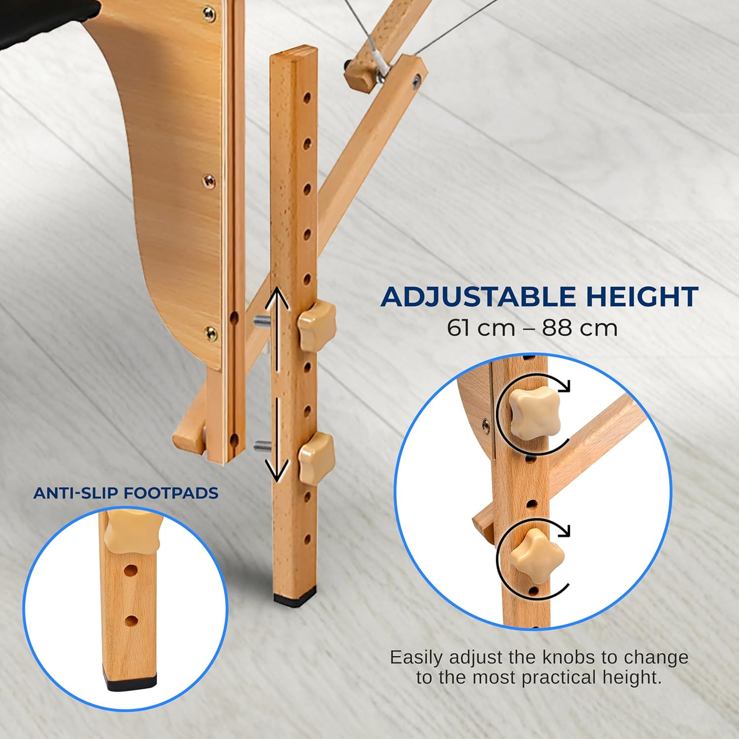 Portable Massage Table 24 Inch, Height Adjustable 3 Sections Massage Bed & Foldi