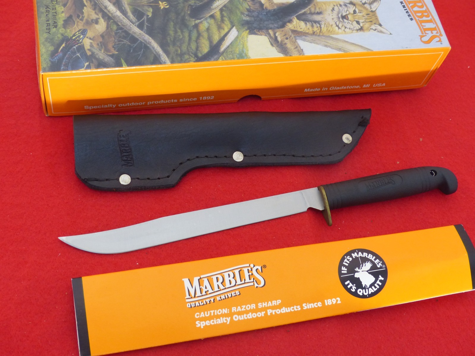 Marbles Gladstone USA mint Sportsman #67 safegrip Fillet fixed blade knife