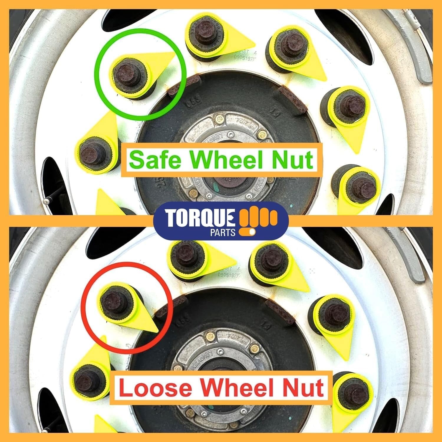 CHECKPOINT Loose Wheel Lug Nut Safety Check Indicators 50 Pack