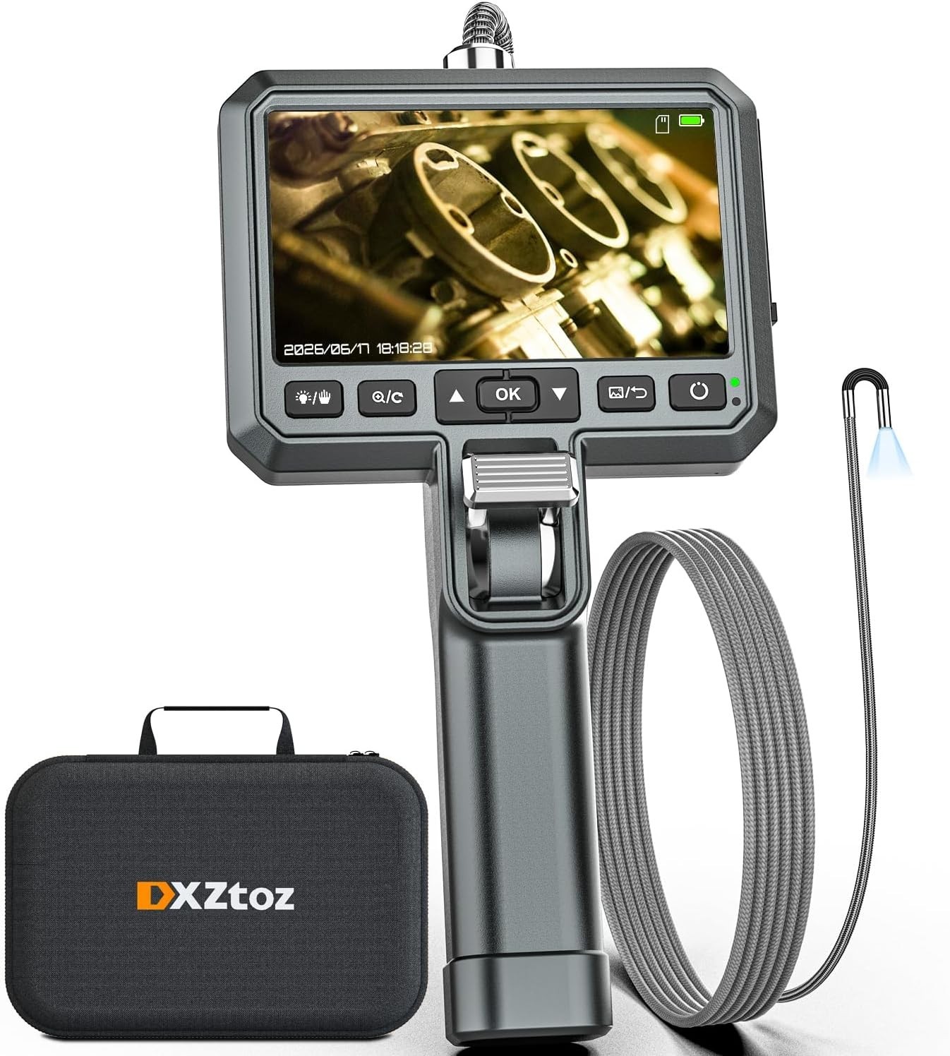 DXZtoz 3.9mm Articulating Borescope for Aircraft Automotive Engine Inspection