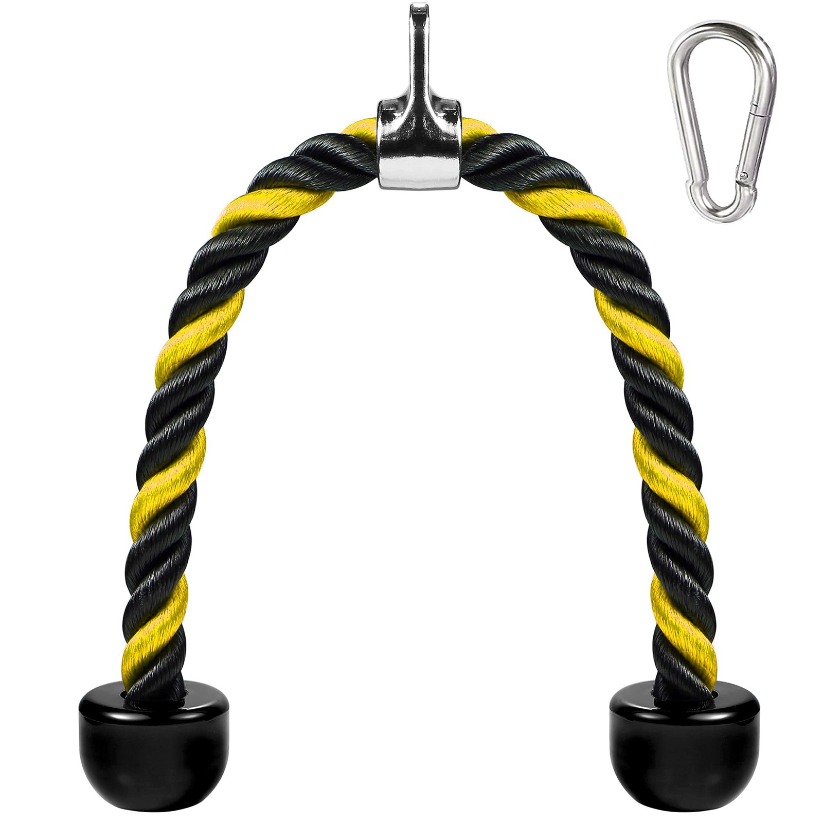 Tricep Rope Cable Attachment for LAT Pulldown - 27 & 36 Inch Non-Slip Design