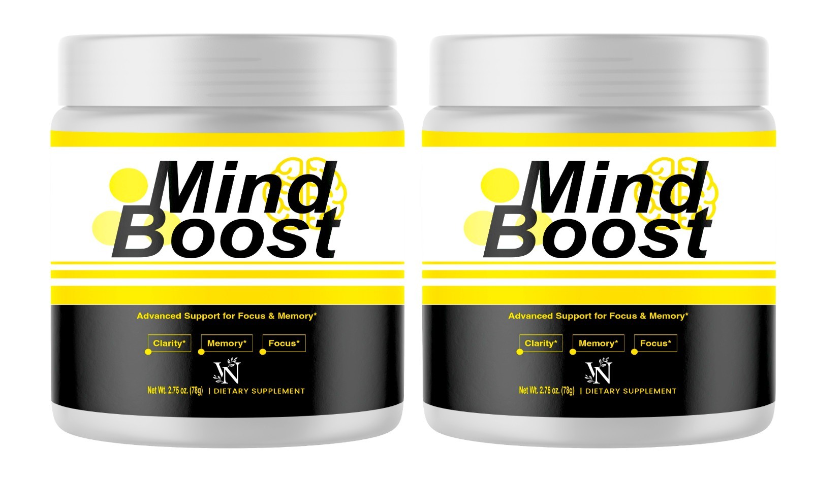 Mind Boost Powder, Mindboost for Clarity Memory & Focus 2 Pack 60 Servings