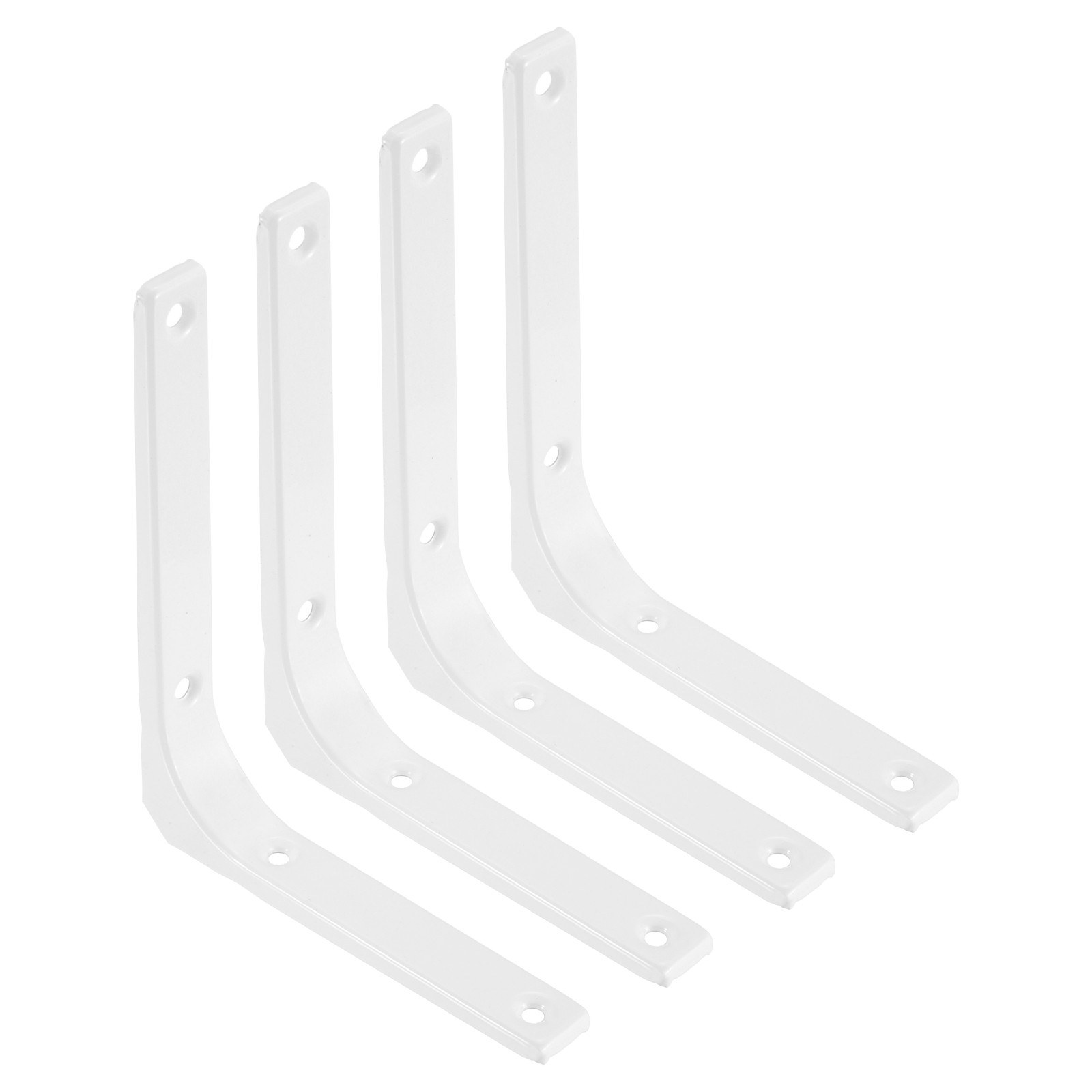 4Pcs Floating Shelf Brackets, 5 x 6 Inch Heavy Duty Wall Shelf Supports, White