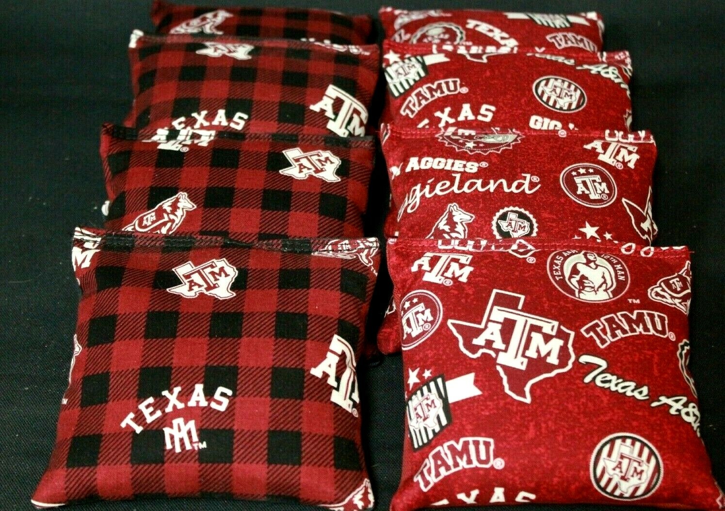 TEXAS A&M University AGGIES CORNHOLE BEAN BAGS Tailgate Game 8 ACA Bags