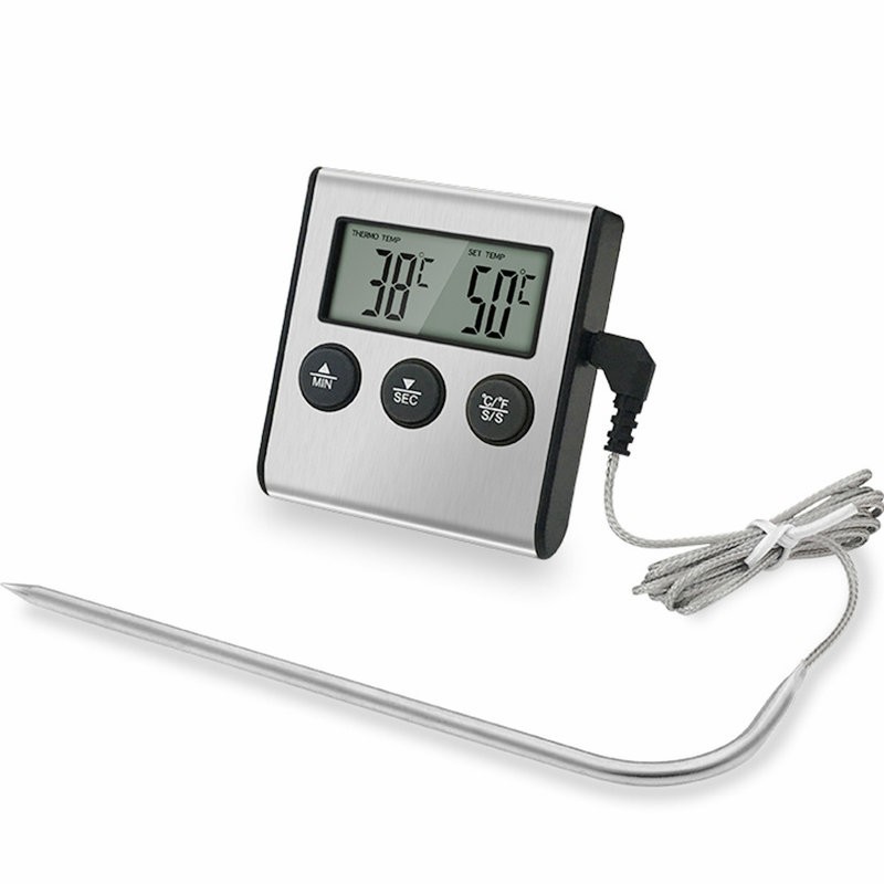 Remote Kitchen Digital Cooking Thermometer Probe Meat Food Temperature w/Timer
