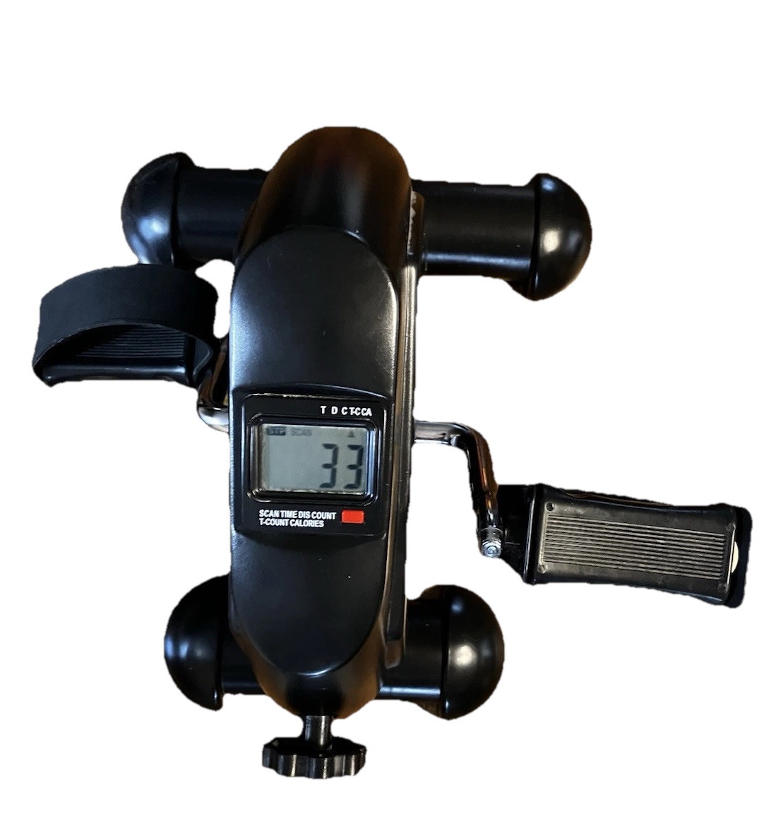 Exercise Bike Portable LED Screen Arm Leg Foot Pedal Exercise  Black (G)