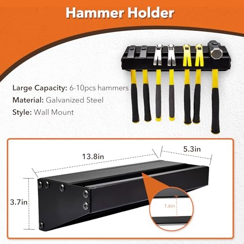 4Pcs Wall Mount Tool Organizer Set,Include Screwdriver Organizer,9mm-24mm