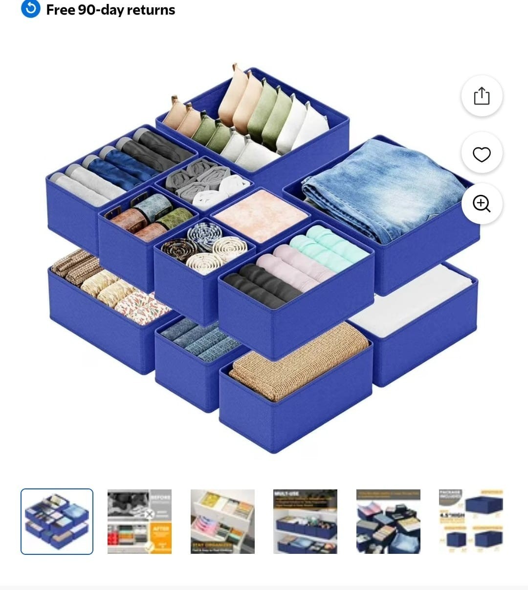 Zhijybo 12 Pack Drawer Organizer