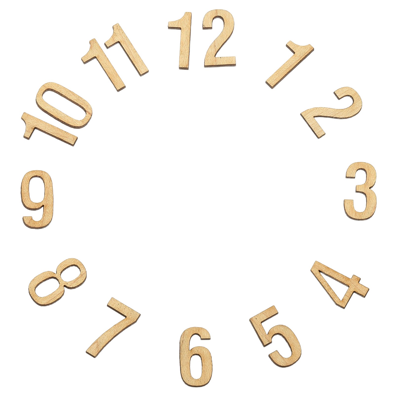 Wooden Clock Numbers Kit,for DIY Digital Clock, Arabic Numeral