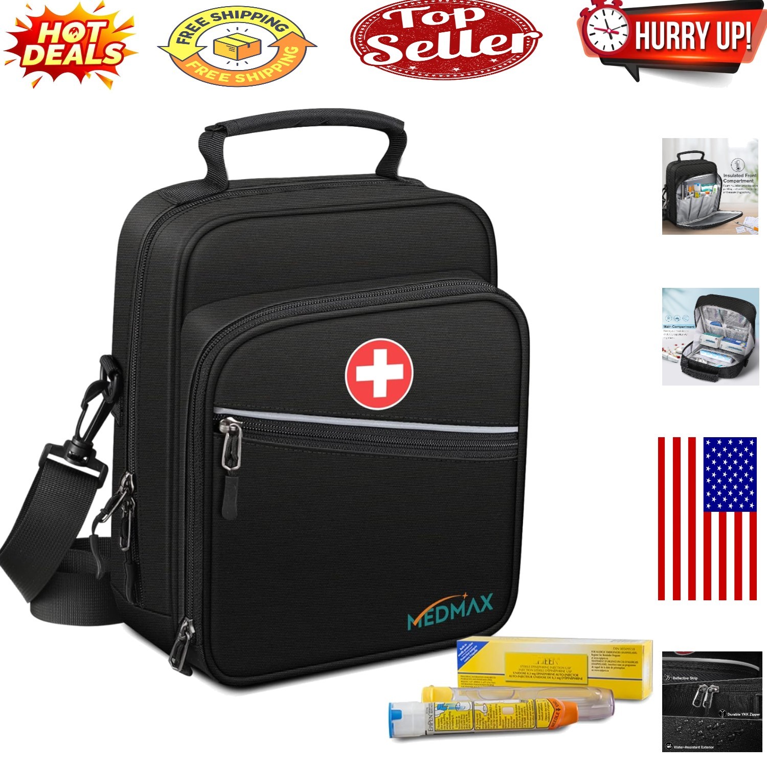 Insulin & Medication Travel Organizer with Insulation & Safety Features