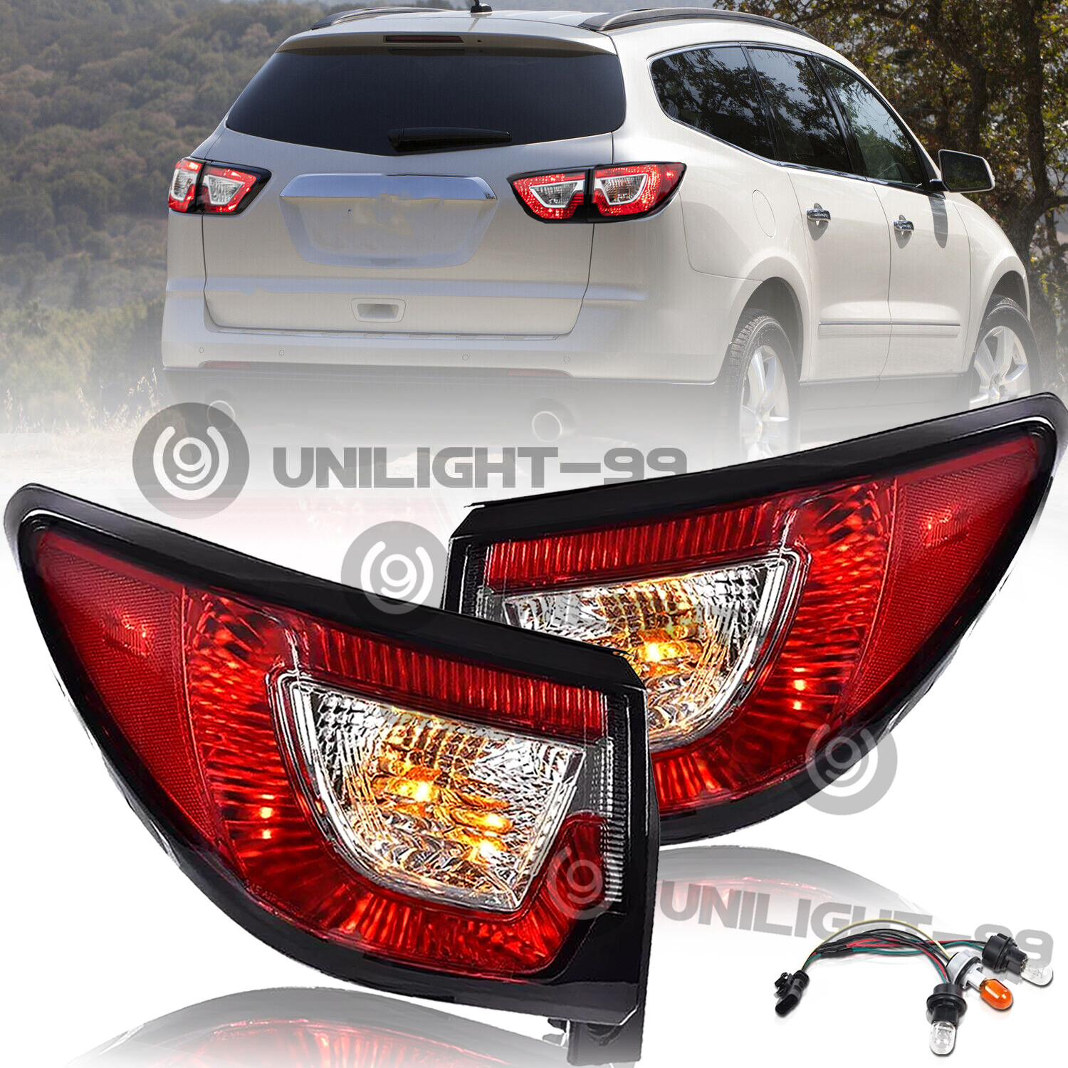 Fit For 2013-2017 Chevy Traverse Outer Tail Lights Brake Lamps Assembly LH RH