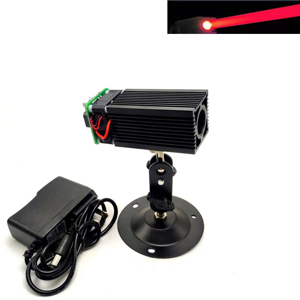 638nm 700mw/1200mW Dot Red Light Fat Beam Laser Module DC12V +Power Adapter
