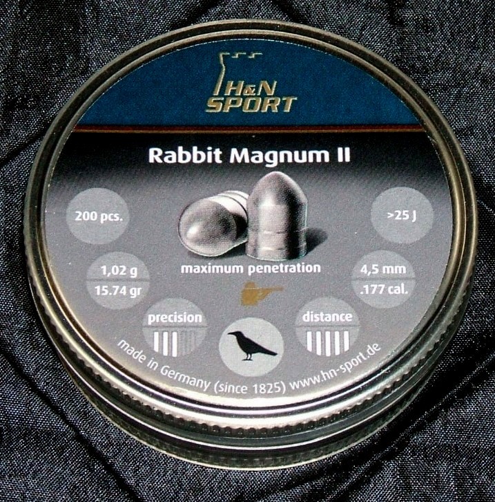 H&N RABBIT MAGNUM II .177 CAL. PELLETS 200 ct 15.74 grains FOR PCP GUNS ONLY!