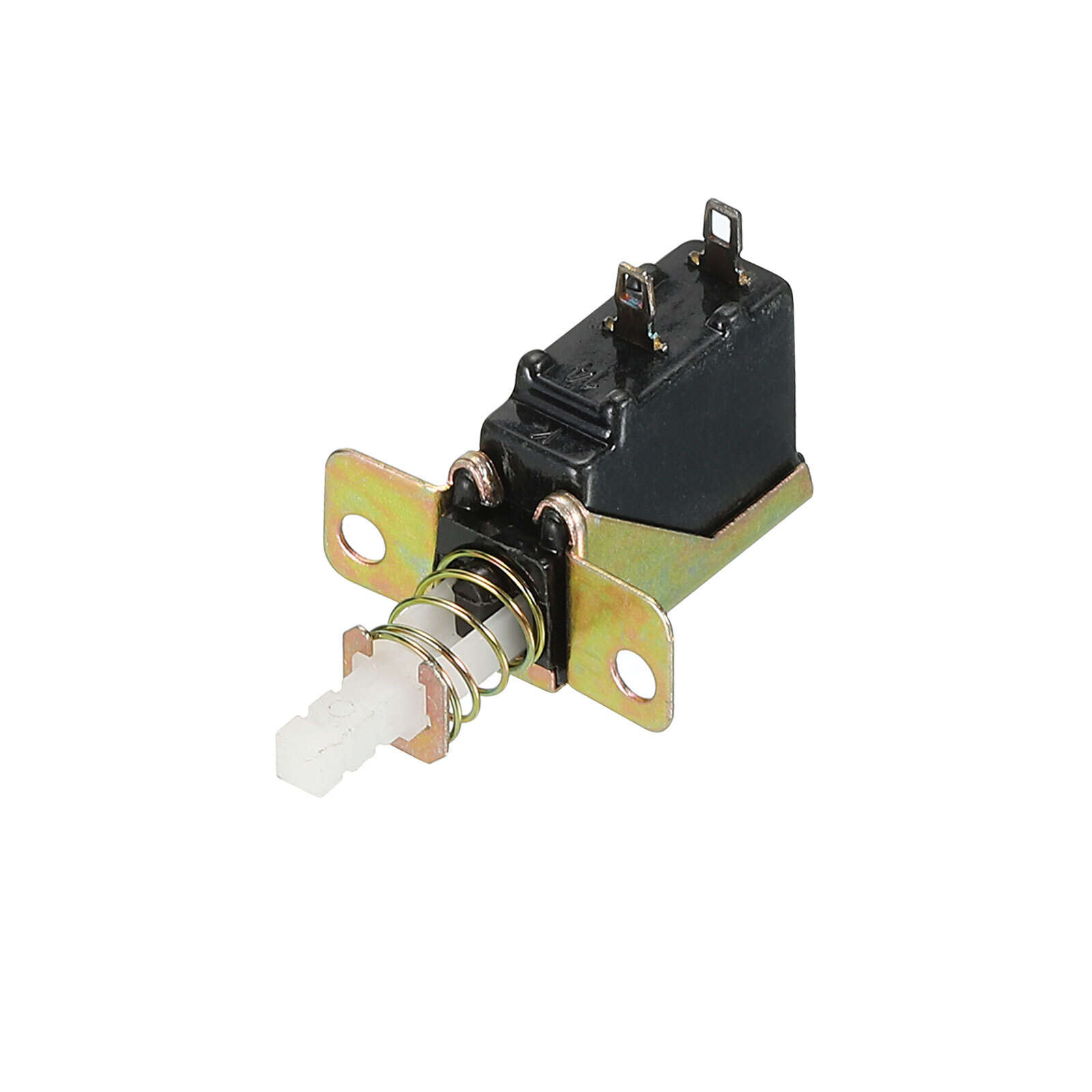 Push Button Switch SPST 2 Pin 1 Position Self-Locking Gold Tone 5 Pcs