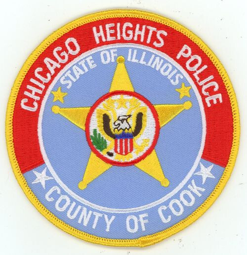 ILLINOIS IL CHICAGO HEIGHTS POLICE NICE OLD VINTAGE SHOULDER PATCH SHERIFF