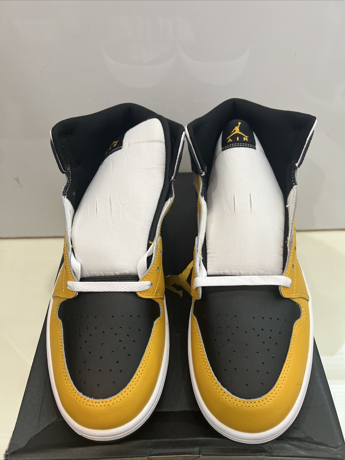 Nike Air Jordan 1 Mid AJ1 Yellow Ochre Men Casual DQ8426-701 - Size 12