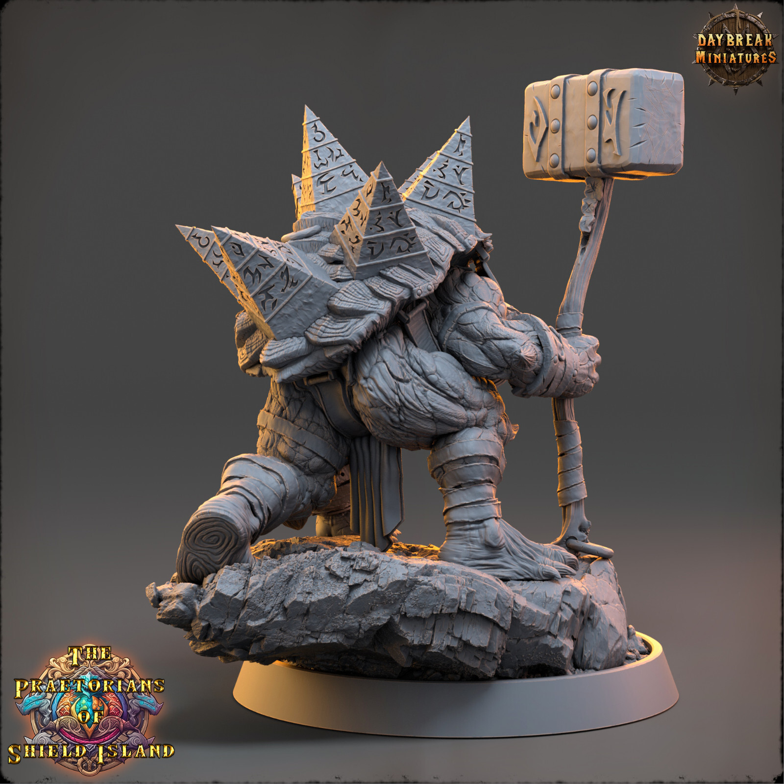 Tortle Fighter Trannu | DayBreak Miniatures | Compatible with D&D/AOS