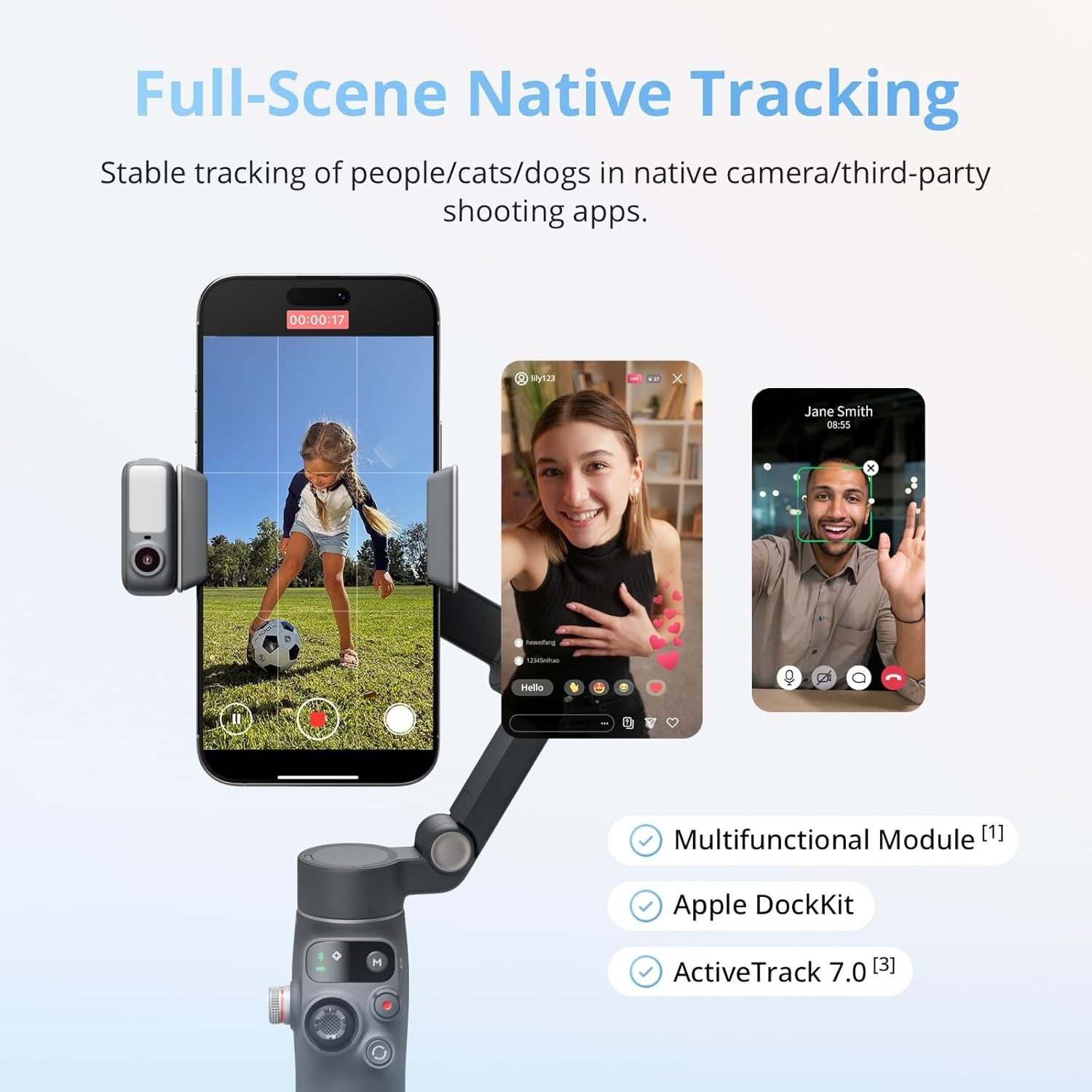 Osmo Mobile 8 Advanced Tracking Combo Gimbal Stabilizer for Phone, AI Native ...