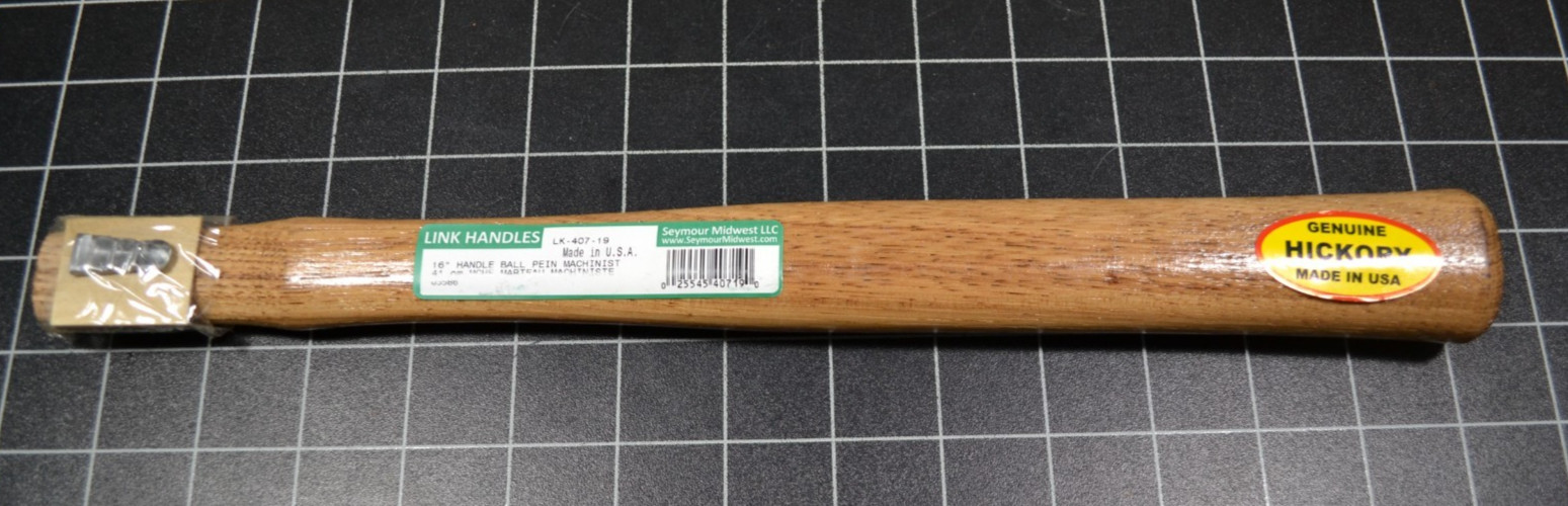 LINK HANDLES  - 16" MACHINIST / BALL PEIN HAMMER HANDLE - WITH WEDGES