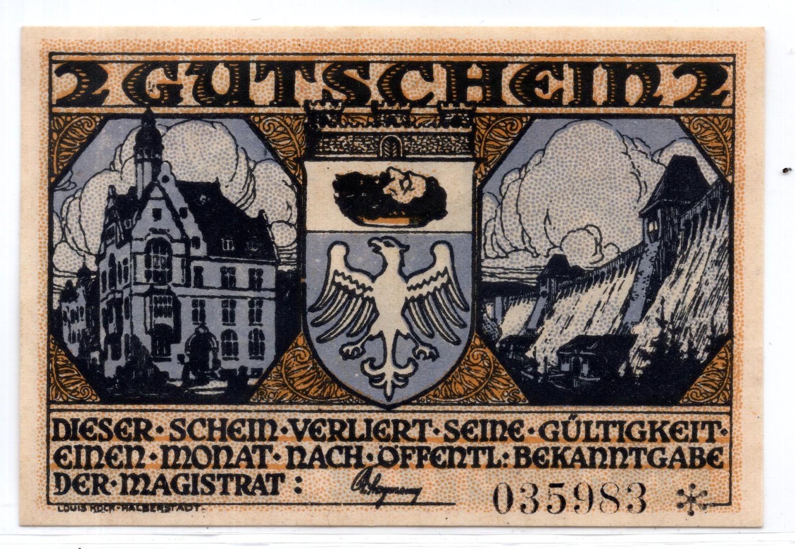 Germany Neheim Notgeld 2 Mark Note (1633)