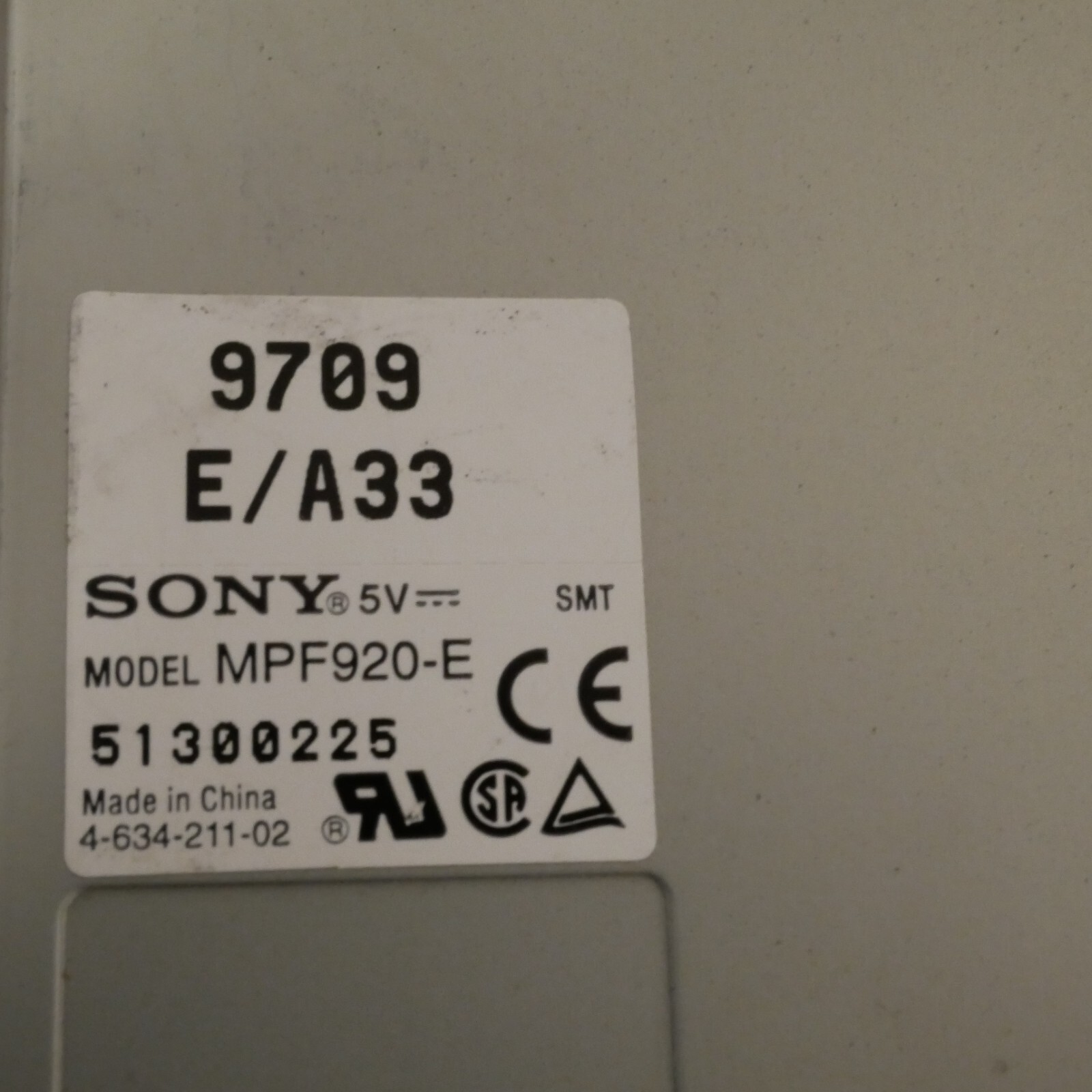 Sony MPF920-E Internal Desktop 3.5 inch Floppy Disk Drive 1.44MB - Tested 22