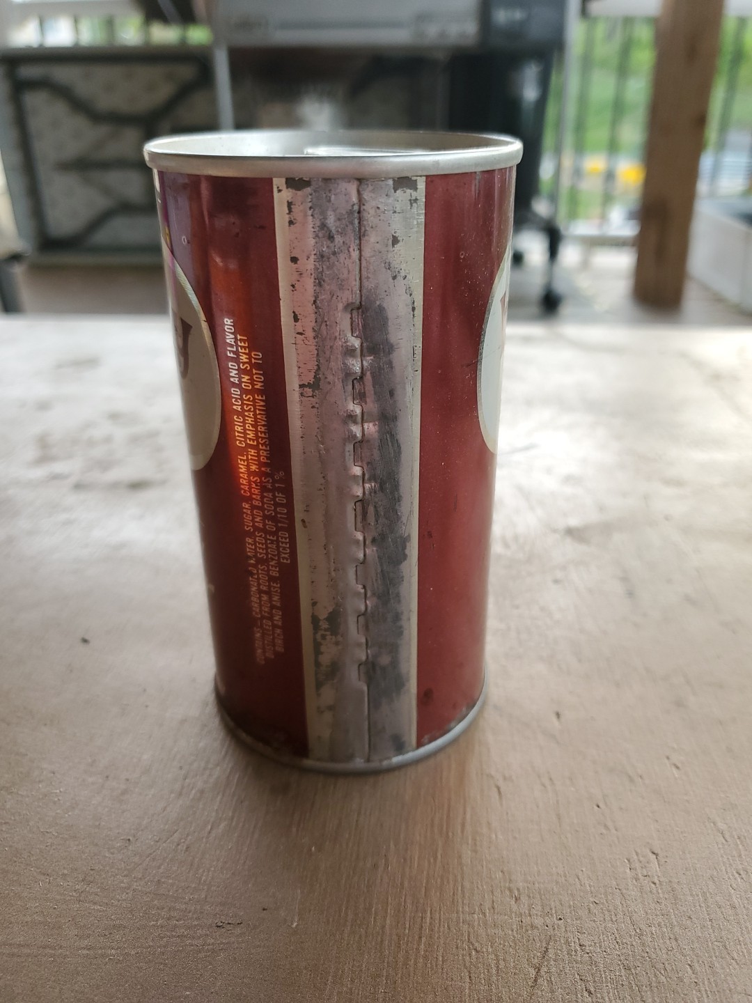 HAPPY TIME ROOT BEER Vintage Flat Top Soda Can