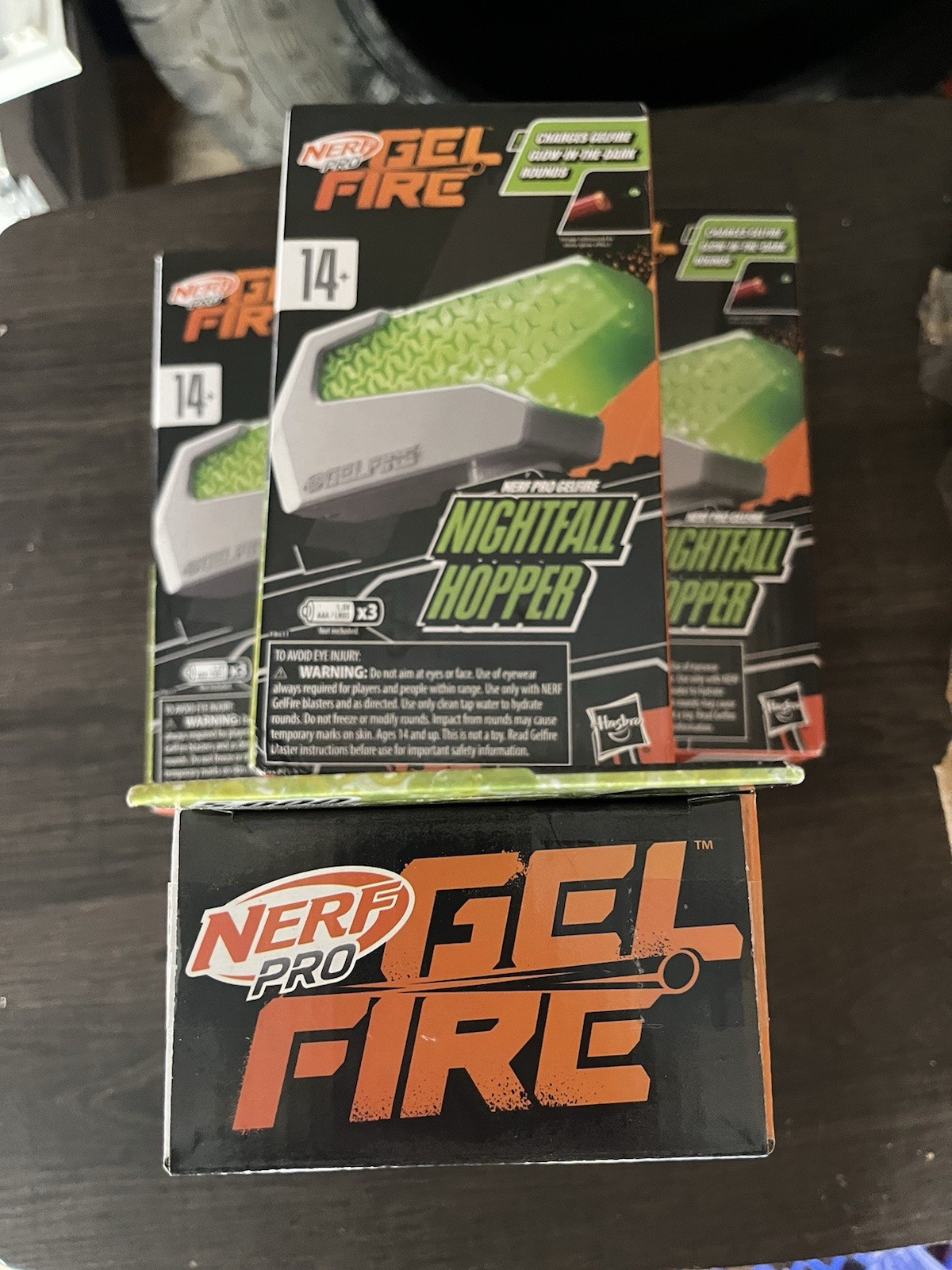 Nerf Pro Gelfire Nightfall Hopper & 5000 Glow in The Dark Dehydrated Rounds P...