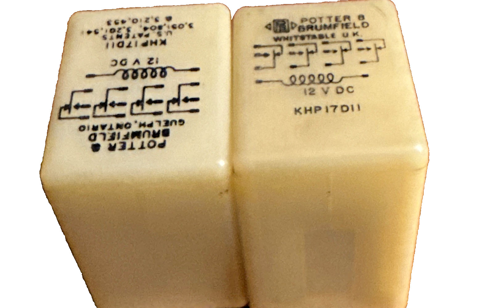 Kw2000A/B Relays Potter Brumfield KMP17D11 Ontario/Whitsable UK (Rare)