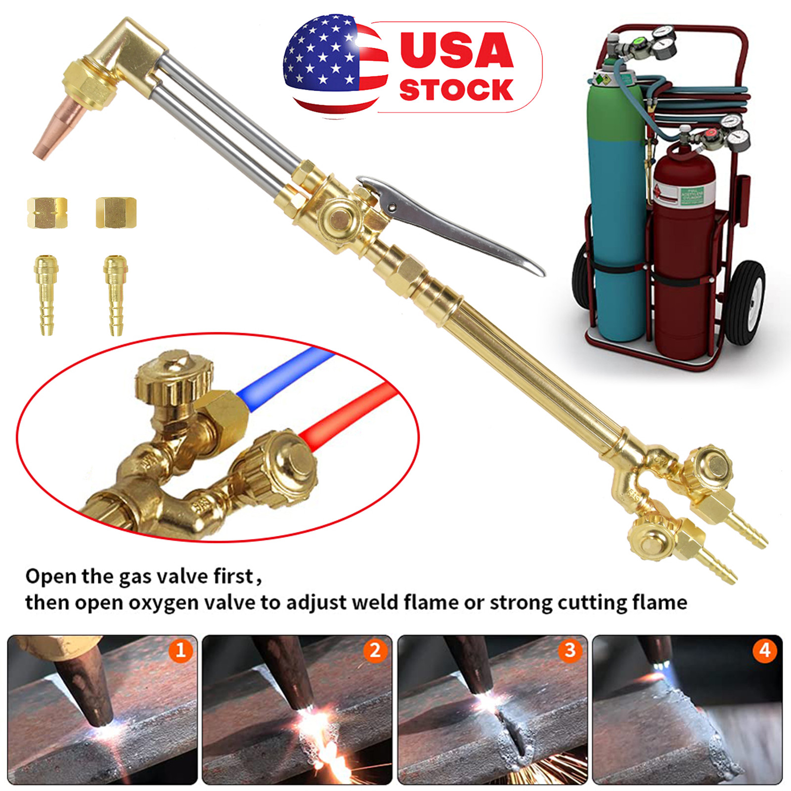 Heavy Duty Victor Style CA1350,100FC Oxygen / Acetylene Cutting Welding Torch