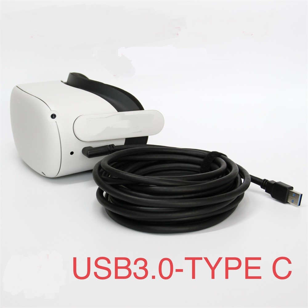 5M VR Glasses Data Cable Type-C Power Cable for Meta Quest 2/3/3S/Pro VR