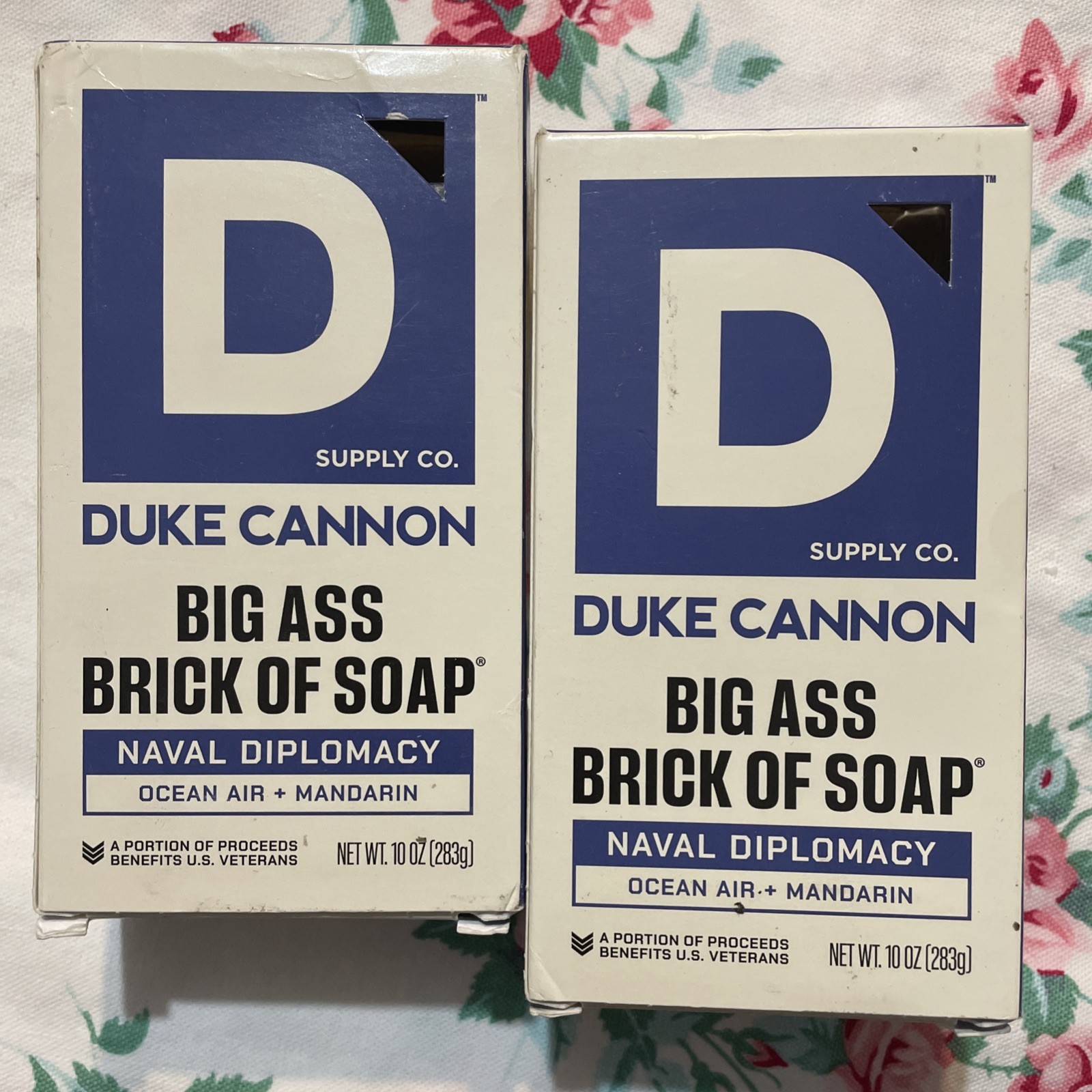 2~DUKE CANNON Naval Diplomacy Big Ass Brick Soap Ocean Air+Mandarin 10oz Retired