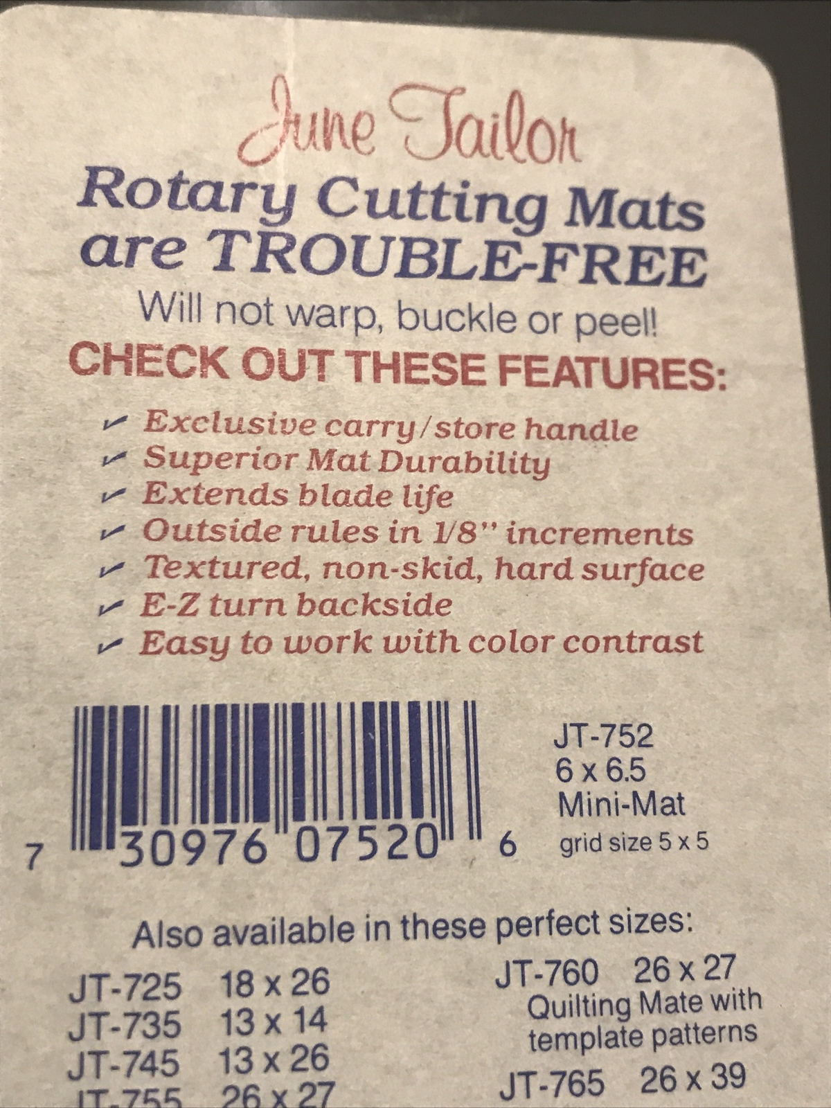 Rotary Cutting Mini Mat - 5" x 5" - June Tailor