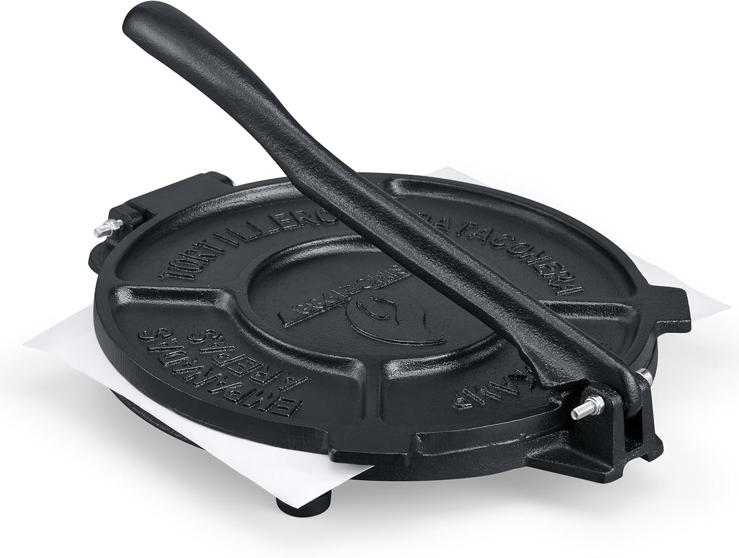 10 Inch Tortilla Press,Cast Iron Tortilla Maker with 10 Pcs Parchment Paper,Heav