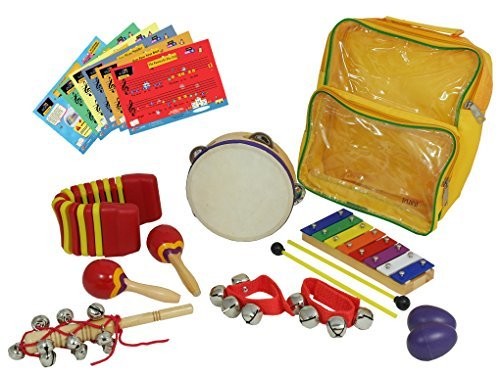 D'Luca Percussion Pack, Glockenspiel, Tambourine, Maracas, Wrist Bells & Jingle