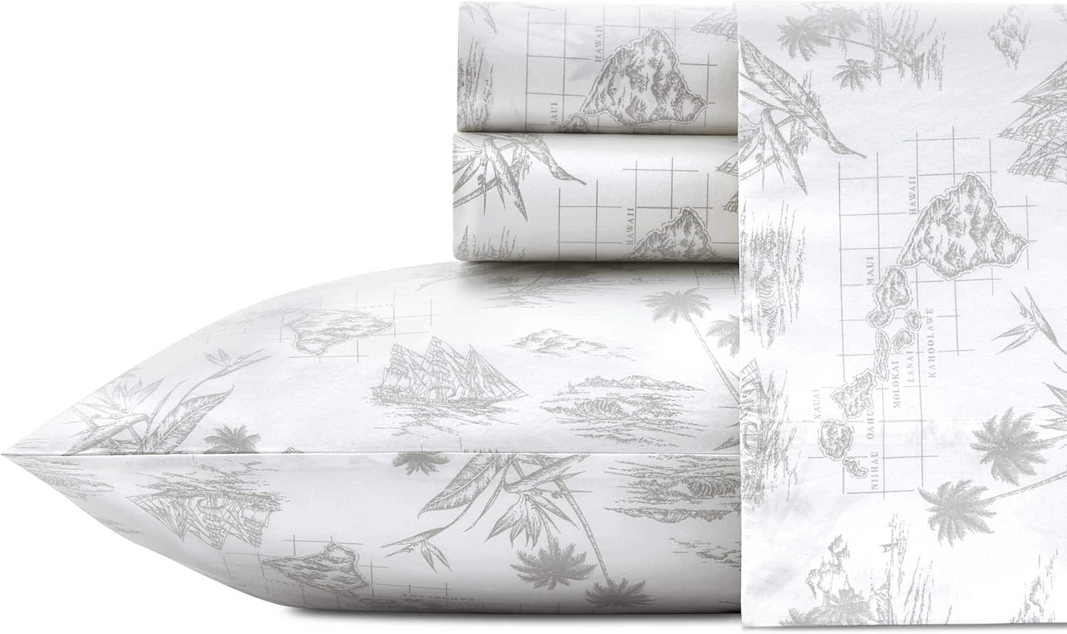 Tommy Bahama - King Size Sheets Set, Crisp & Tailored Cooling Sheets with a Smoo