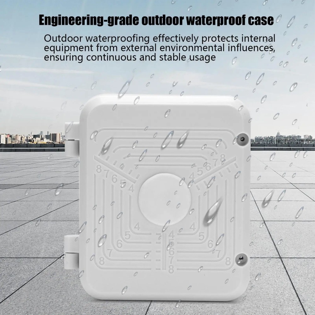 White ABS Waterproof Box for Camera Power Supply and Network Cables For Outdoor