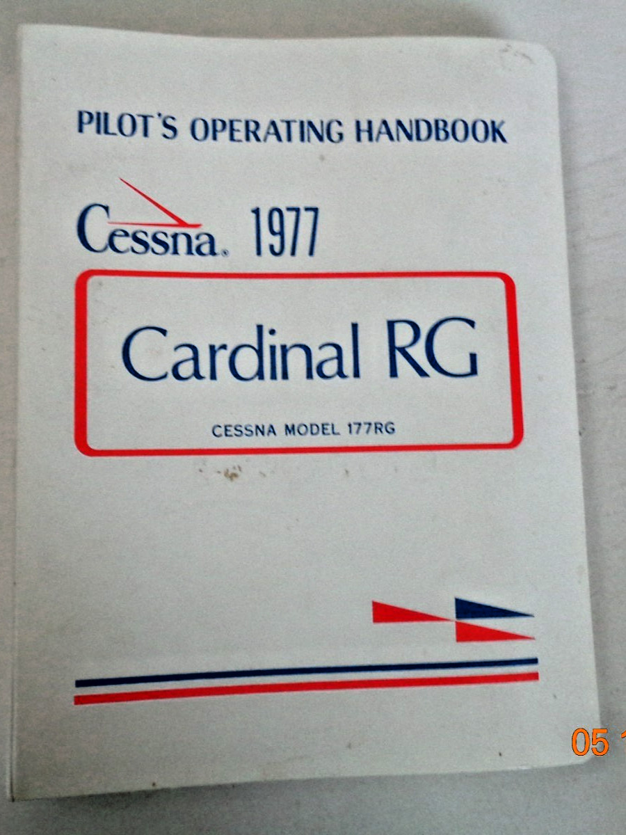 1977 CESSNA Pilot's Operating Handbook - Cardinal RG Model 177RG