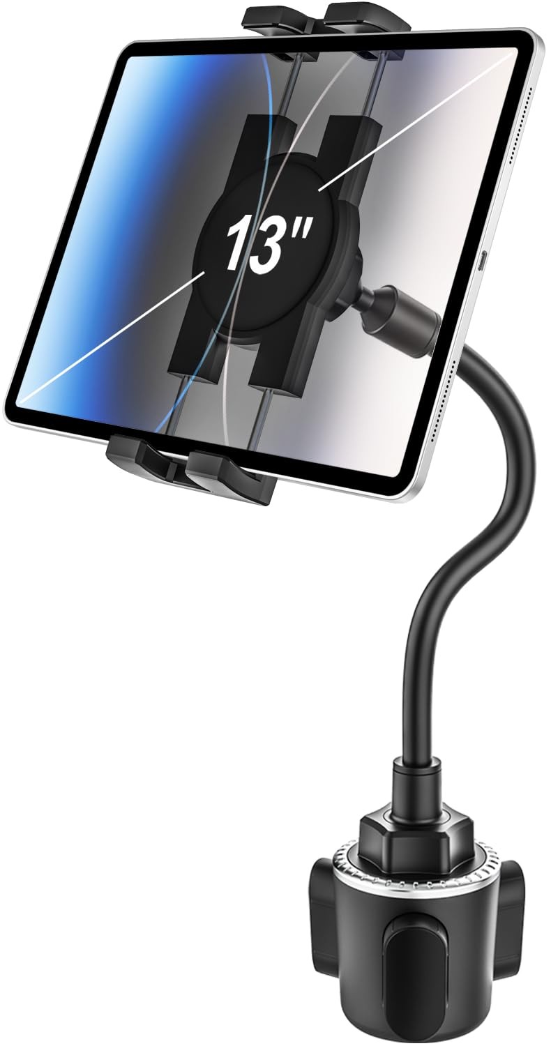 woleyi Car Cup Holder Tablet Mount, Adjustable 10.5" 17.7*5.5*3.1 inch