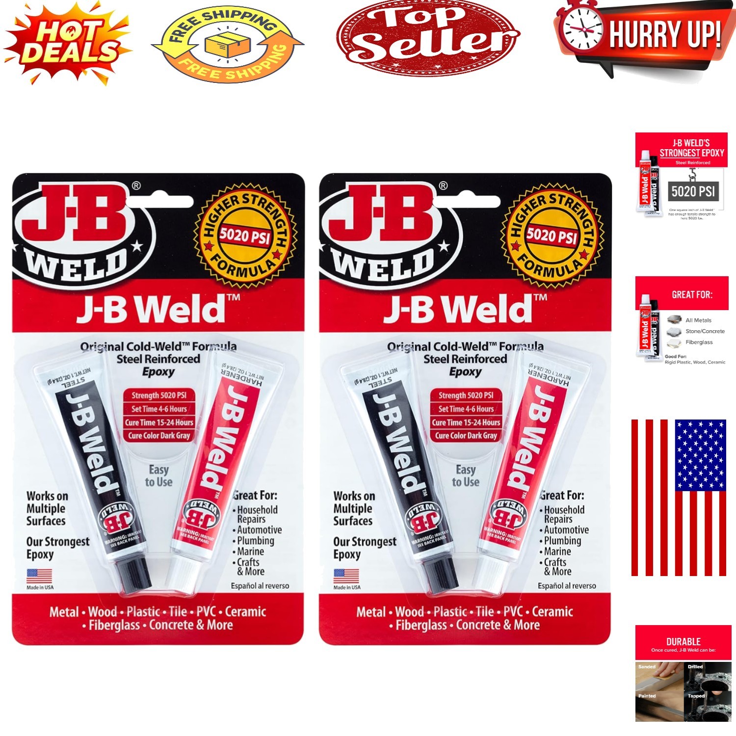 Steel-Reinforced High-Strength Epoxy 2-Pack