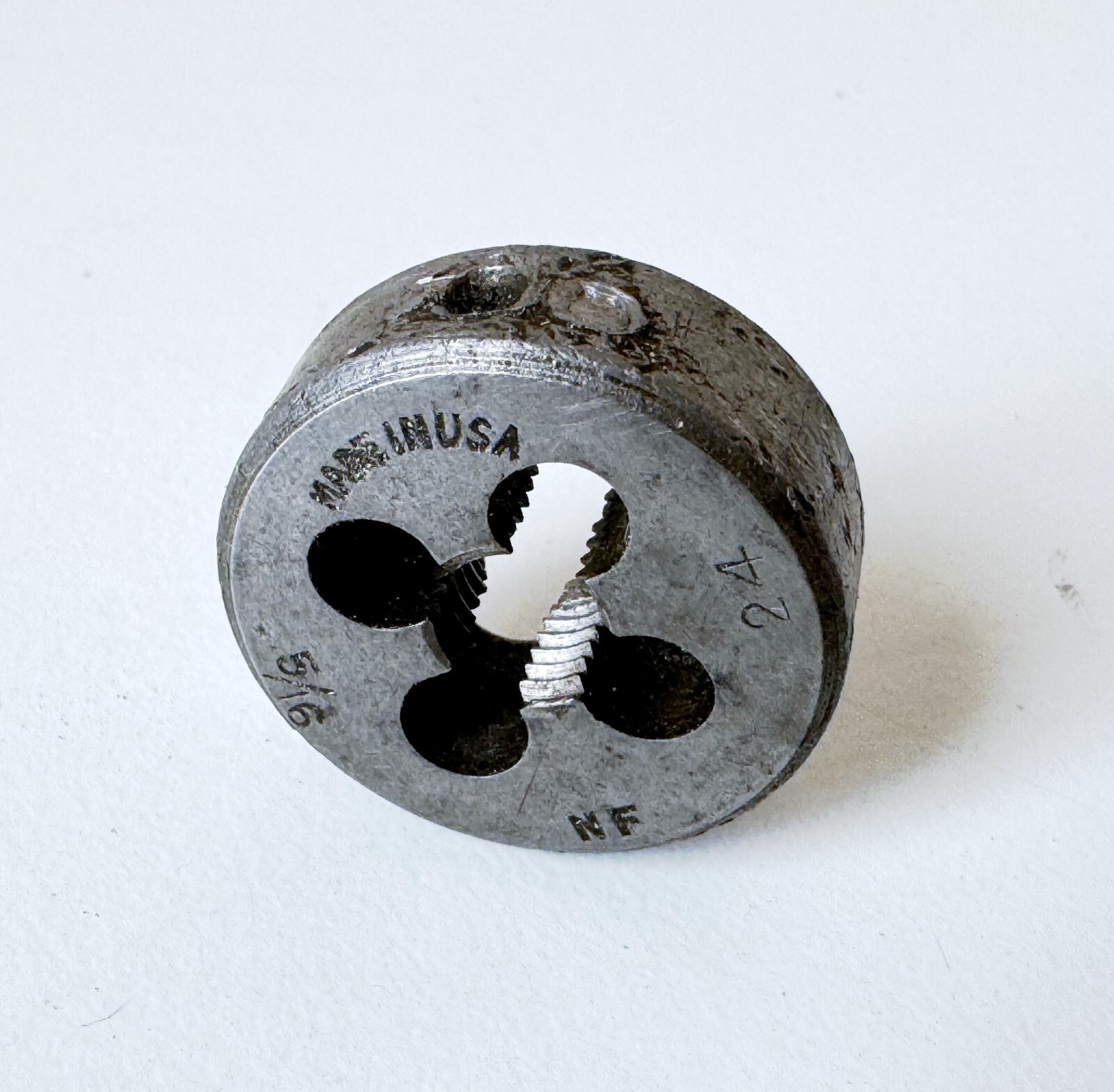 5/16-24 NF Round Button Die 1" OD X 3/8 Thick HSS RH 5/16"-24 USA