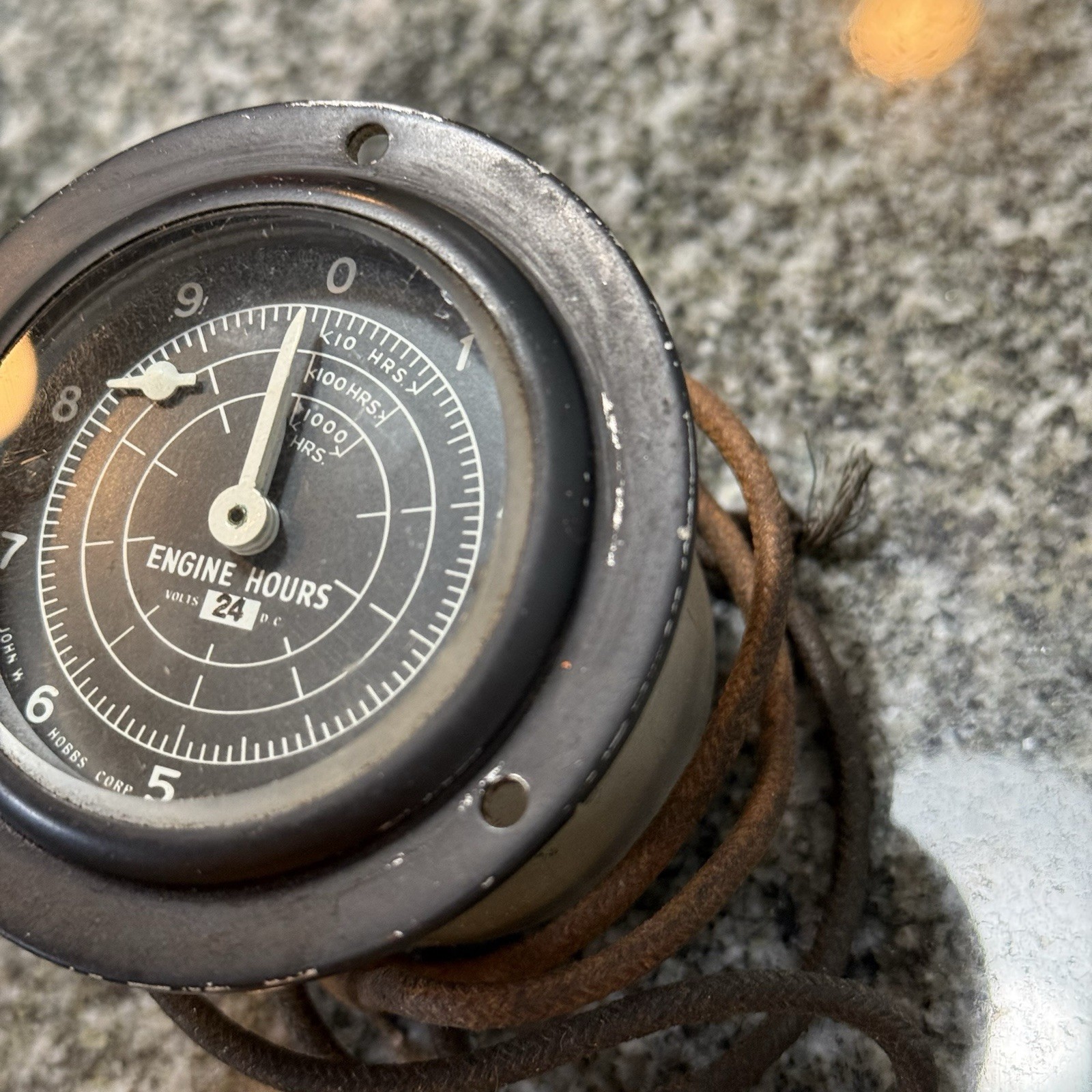 John W. Hobbs Engine Hours Indicator Aviation For Parts Untested