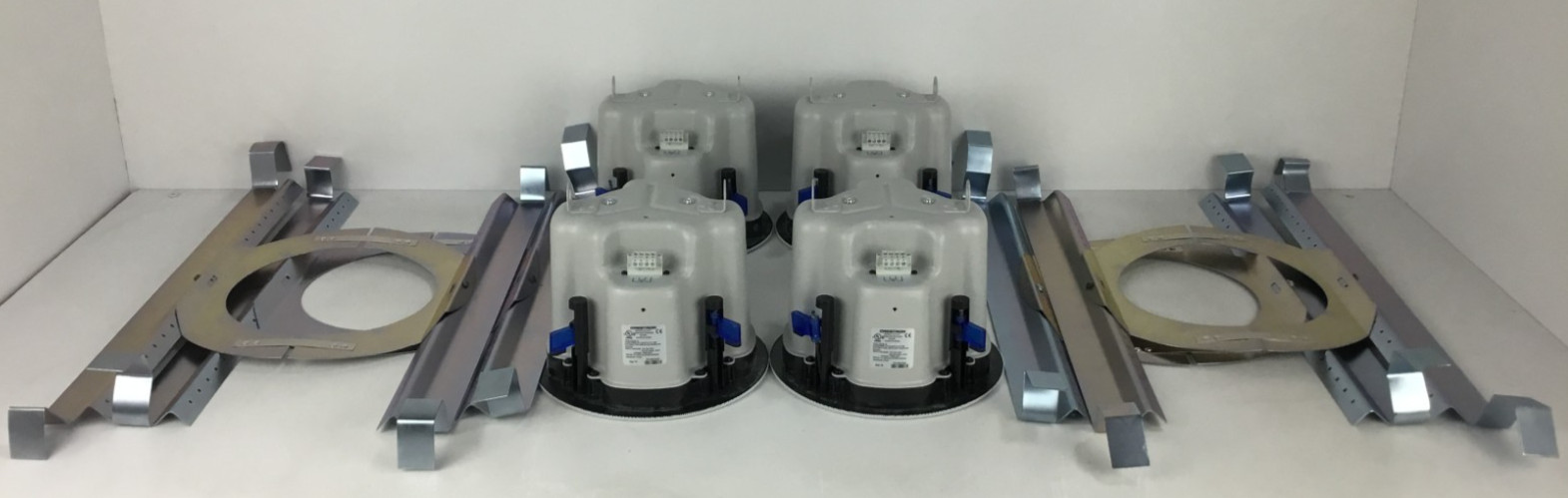 LOT OF 4 Crestron 6507530 Saros 1C4T-W-T 2-way in-ceiling speaker