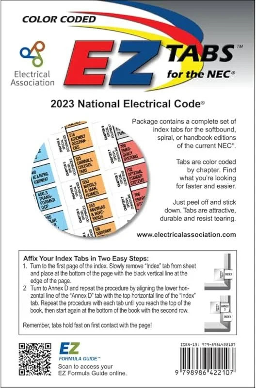 NFPA 70 2023 NEC Code Book Paperback + Ugly's Electrical Ref Spiral +EZ TAB USPS
