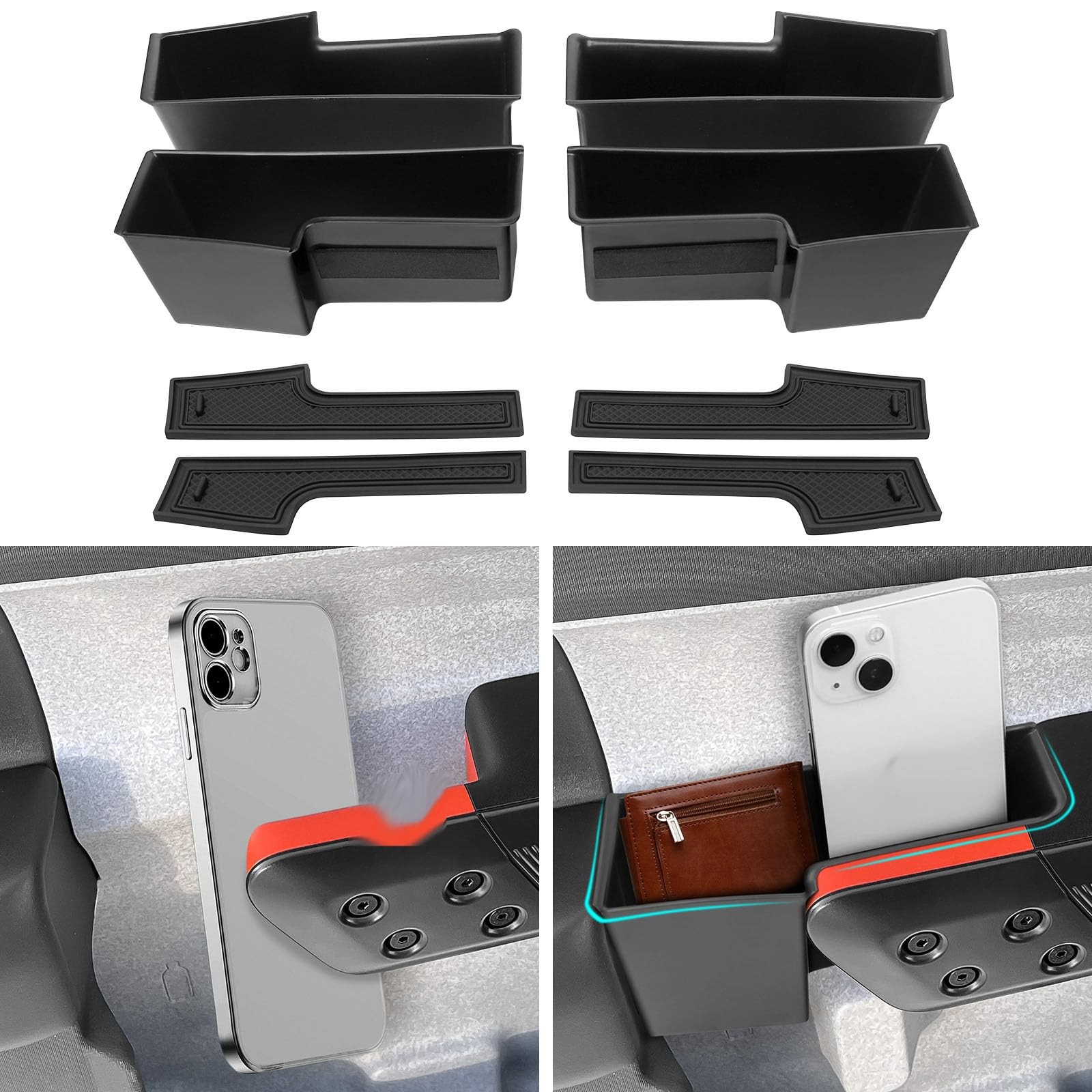4pcs Door Handle Organizer for Ford Maverick 2022 2023 2024 2025 2026 Accesso...