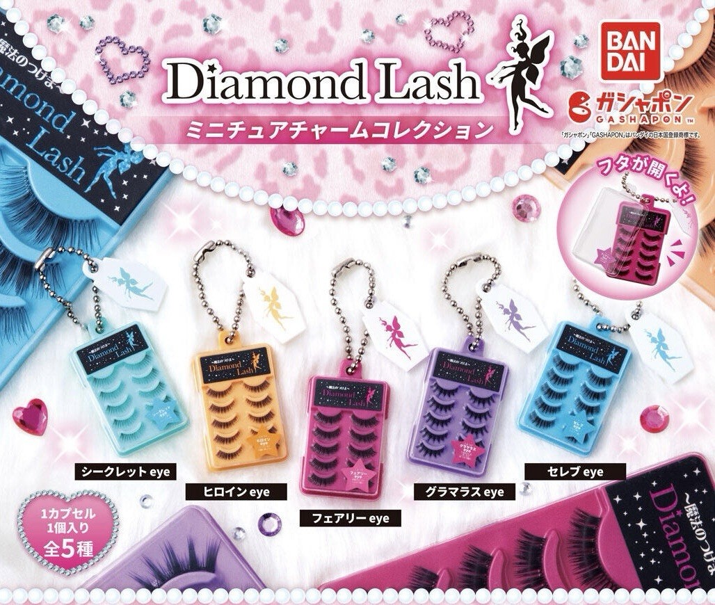 Gashapon Bandai Diamond Lash Miniature Charm Collection Capsule Full Set Of 5