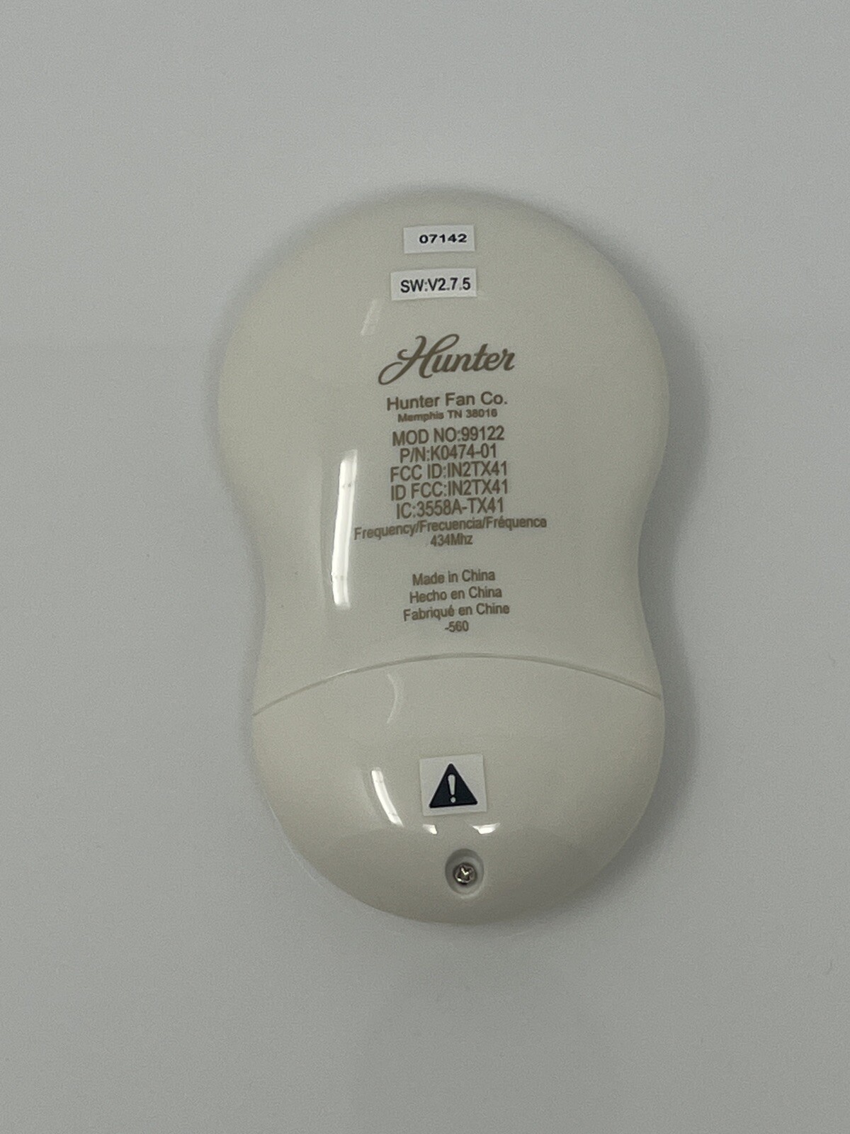 Hunter Genuine Replacement Handheld Ceiling Fan Remote Control Transmitter 99122
