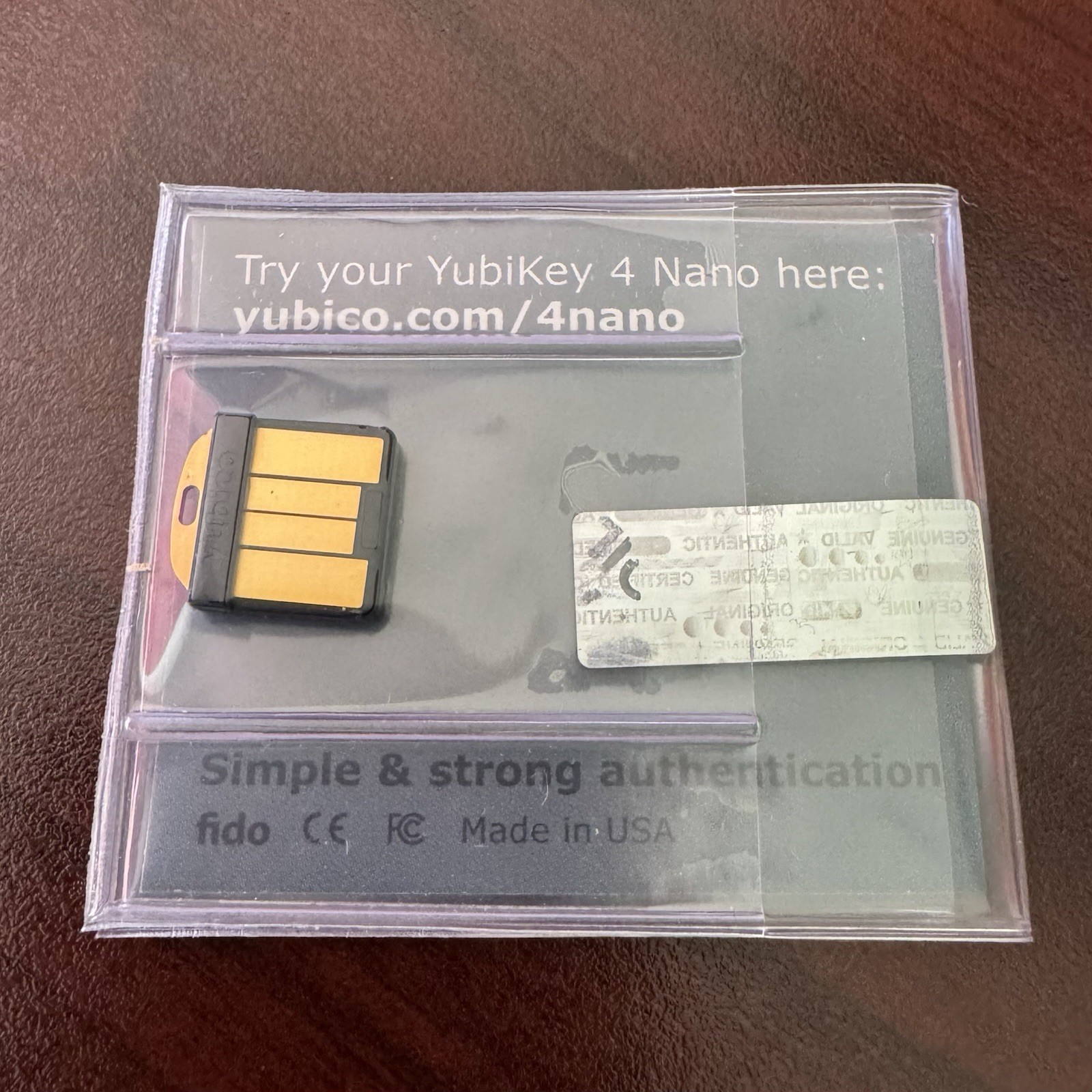 BRAND NEW SEALED Yubico ‎YubiKey 4 Nano