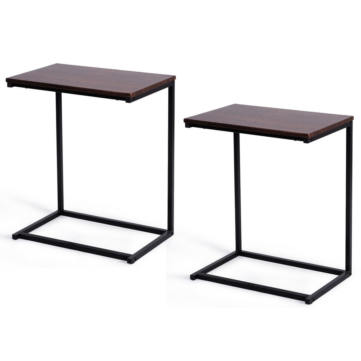 2PCS Laptop Holder Sofa Side End C-Shape Table Multiple Stand Desk Notebook Home