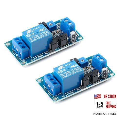 2Pcs DC 12v Delay Relay Module for Smart Home Delay Relay Switch with Time