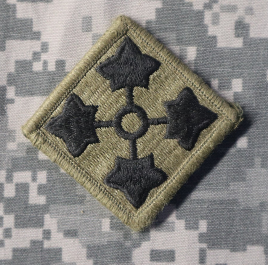 US ARMY 4th Infantry Division OCP Pattern Military Patch Authentic
